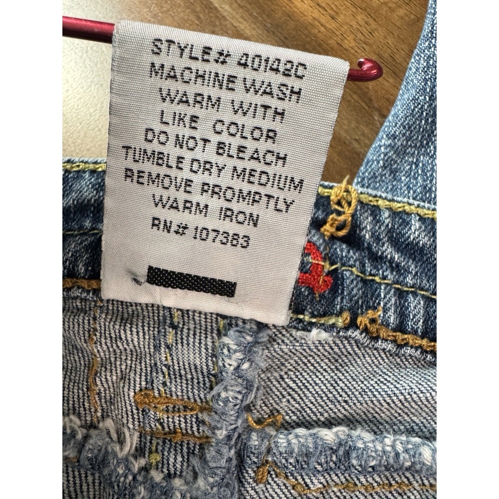 VTG Y2K Leo Roma Jean Size 9 Denim Jorts Short Low Rise Embroidered Pocket Italy - Picture 9 of 11